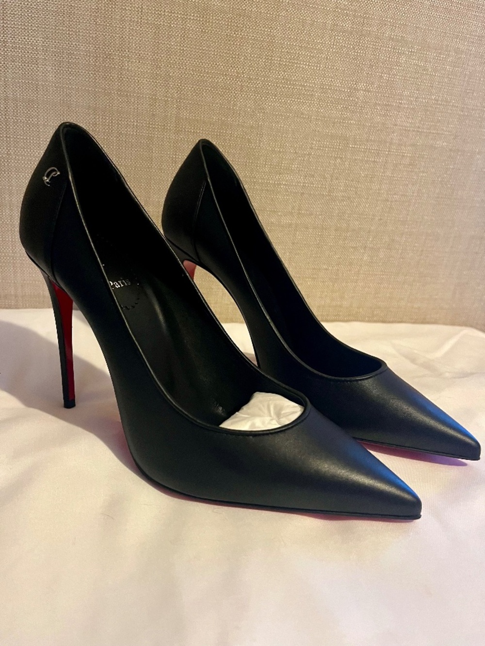 Christian Louboutin Sporty Kate 100 Black Heels EU 37.5 NEW w/ Box, Dust Bags